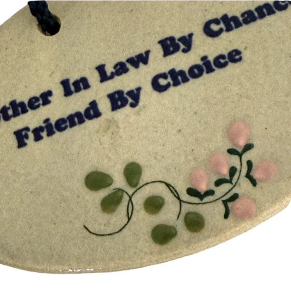 Mountaine Meadows Pottery Vintage Ceramic Wall Plaque Oval Mother In Law